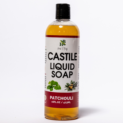 Patchouli Castile Liquid Soap 16oz - Organic - Non-GMO