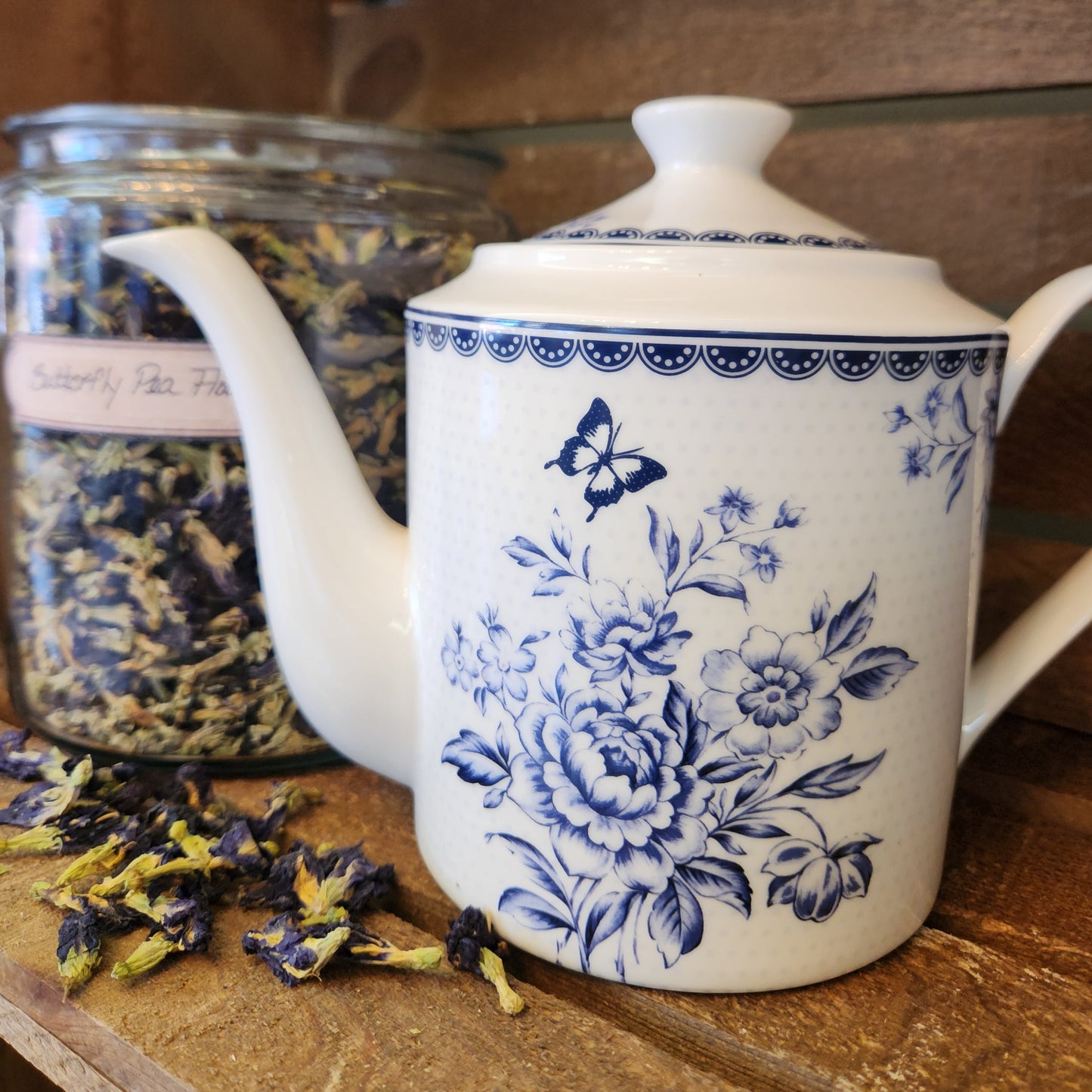 Vintage Indigo Tea Pot