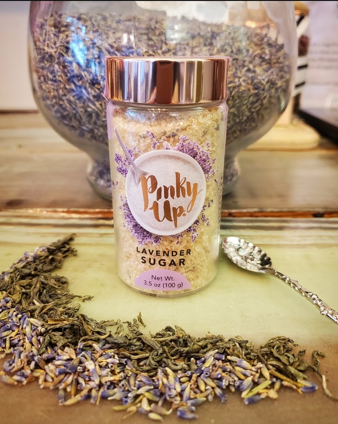 pinky up lavender sugar 3.5 ounces